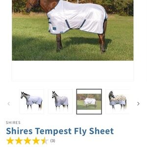 63” New- Shires Tempest Fly Sheet in White and Teal